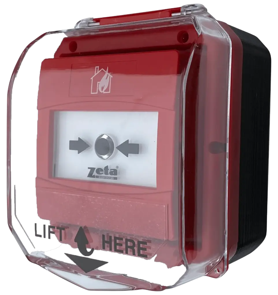[43-820 ZT-CP4/AD/WP/PLUS] Zeta addressable Cp4 manual call point in outdoor/tamperproof housing, red - lpcb approved