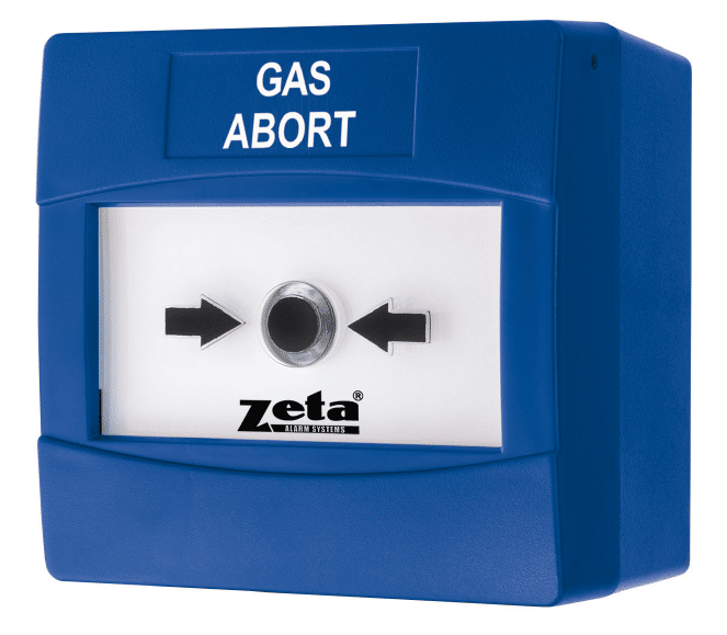 [43-803 Zt-Cp4/Wp/B/
Plus] Zeta Conventional Cp4 Manual Call Point C/W Tamperproof Housing, Blue