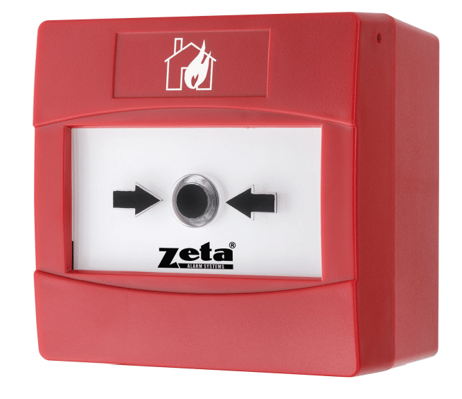 [43-650 ZT-CP4] zeta cp4 conventional surface mount manual call point ,red