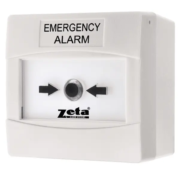 [43-653ZT-CP4/W] zeta cp4 conventional surface mount manual call point, white