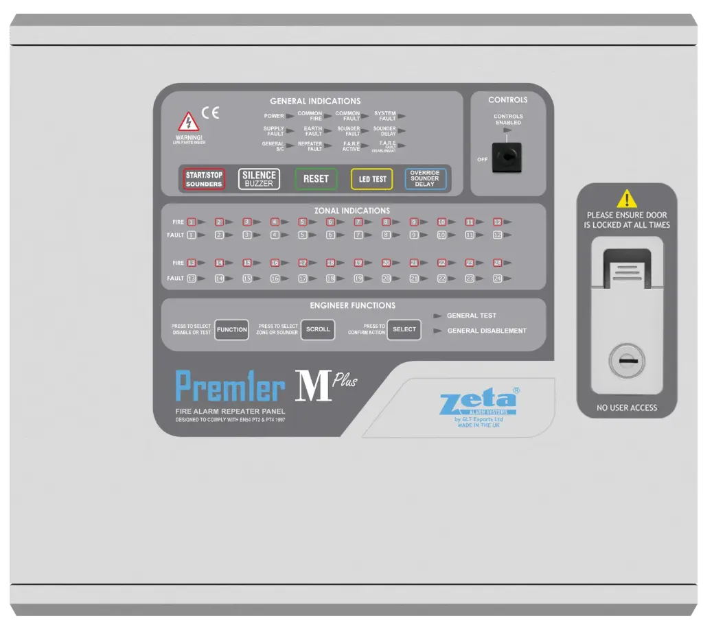 [PMP-REP] Zeta premier M+ Conventional repeater panel (active, 1 per panel)