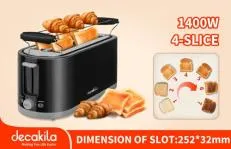 Decakila Toaster 4 Slice - 1400W