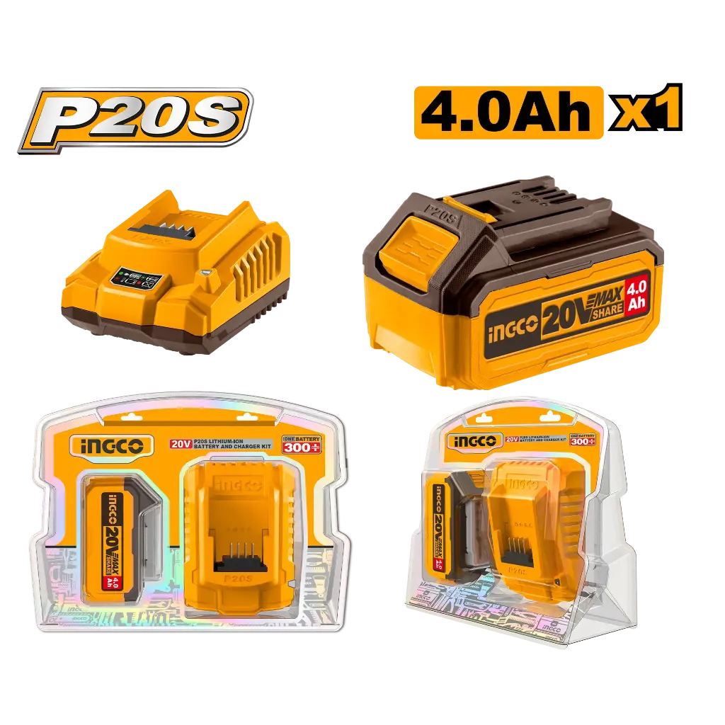 [FBCPK1214] Ingco P20S Lithium-Ion Battery And Charger Kit [FBCPK1214]