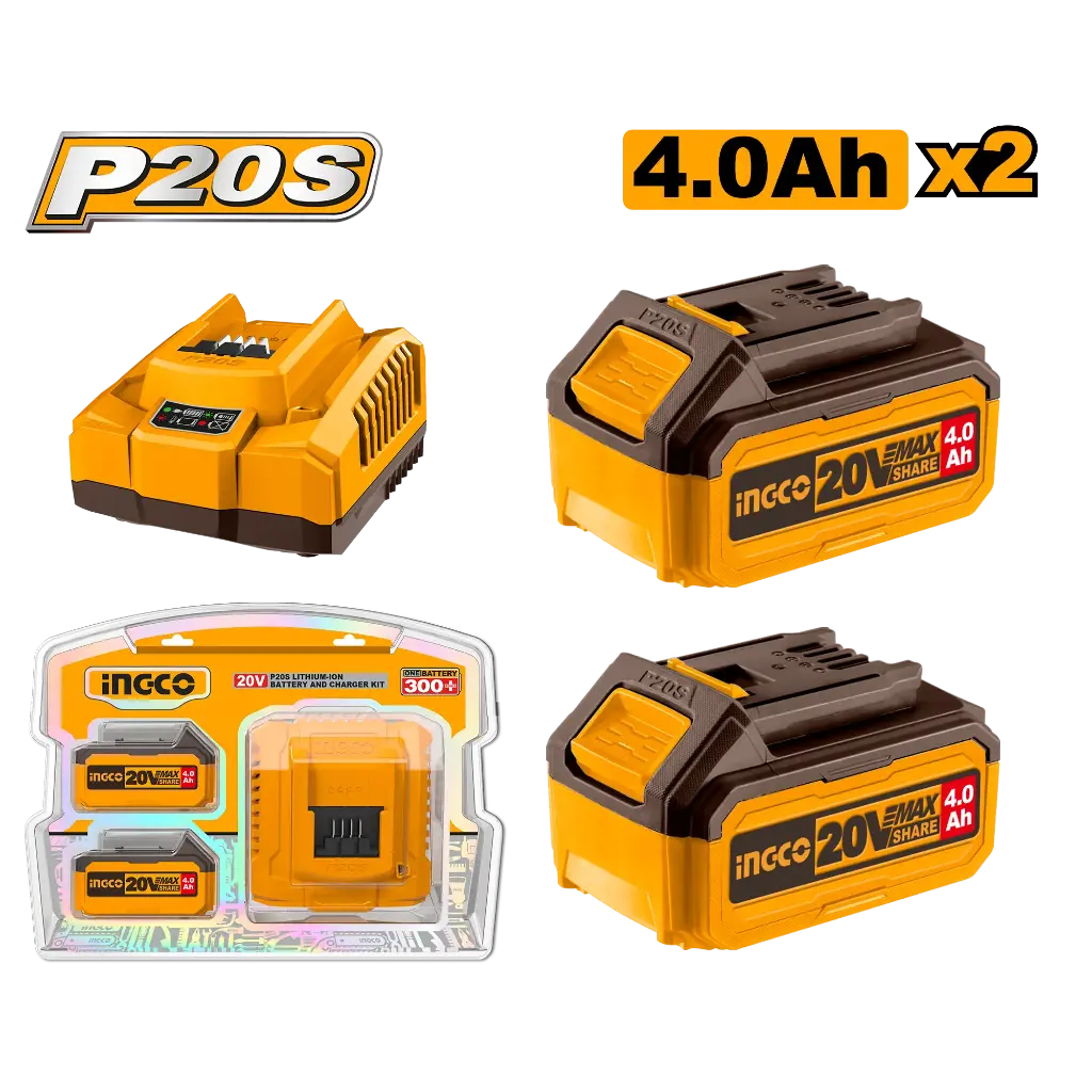 [FBCPK1424] Ingco P20S Lithium-Ion Battery And Charger Kit [FBCPK1424]