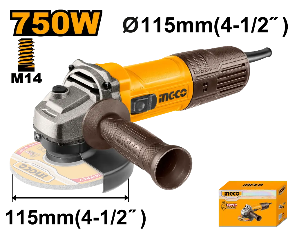 Ingco Angle Grinder 750W  [AG75028]
