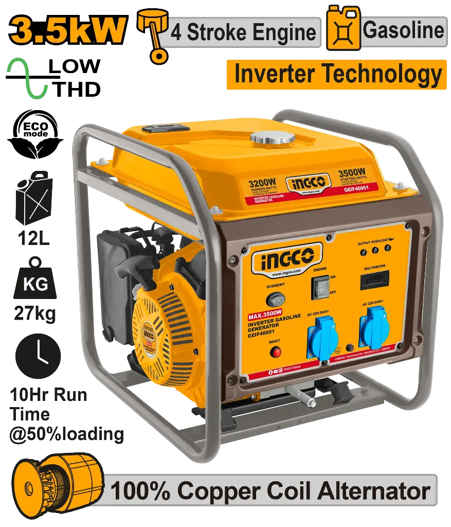 [GEIF40001] Ingco Inverter Gasoline Generator [GEIF40001]