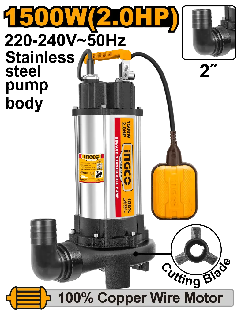 [SPDB15008] Ingco Sewage Submersible Pump [SPDB15008]