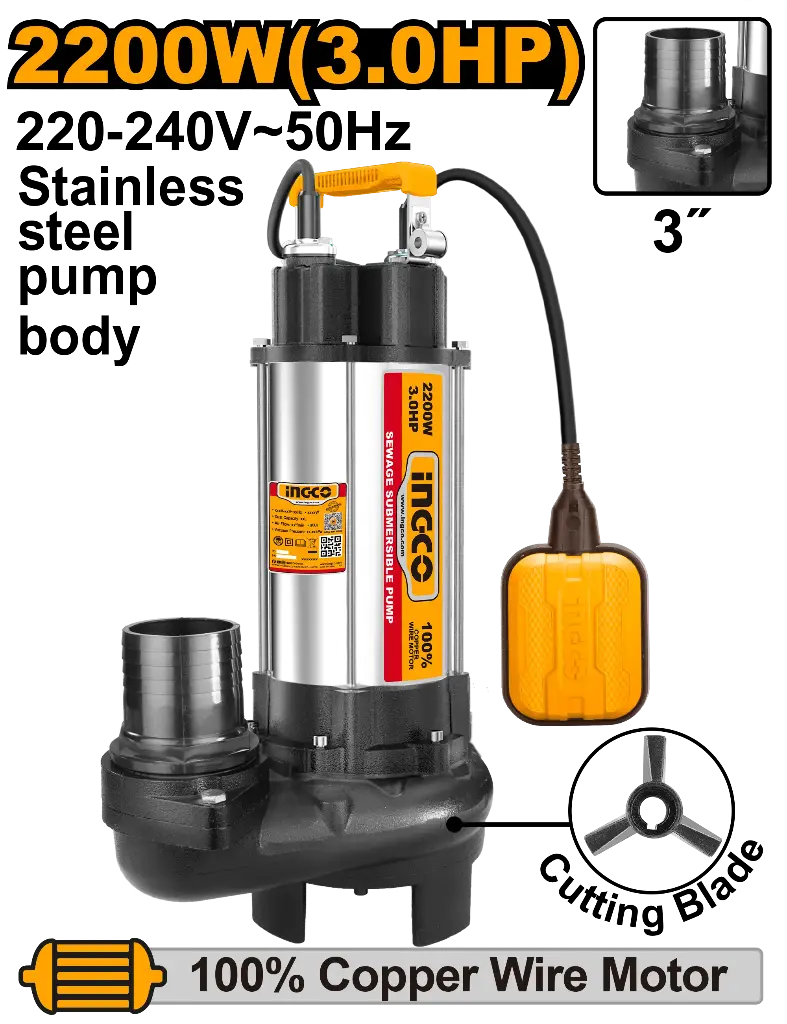[SPDB22008] Ingco Sewage Submersible Pump [SPDB22008]