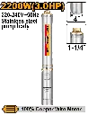 Ingco 4" Deep Well Pump [DWP22001]