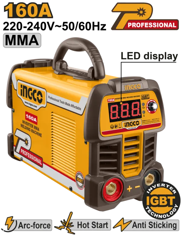 Ingco Inverter Mma Welding Machine 160A@60% Professional [ING-MMA16069]