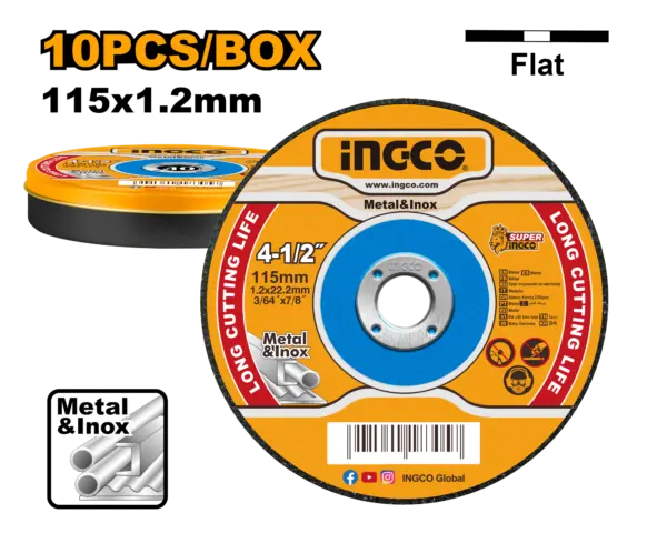 [MCD121155] Ingco 4.5" Metal Cutting Disc Set [MCD121155]