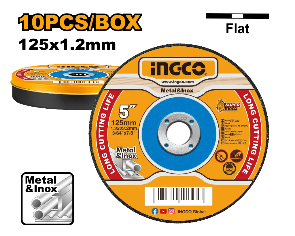 [MCD121255] Ingco Abrasive Metal Cutting Disc Set [MCD121255]