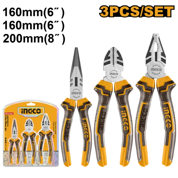 [HKPS08318] Ingco 3 Pcs Pliers Set [HKPS08318]