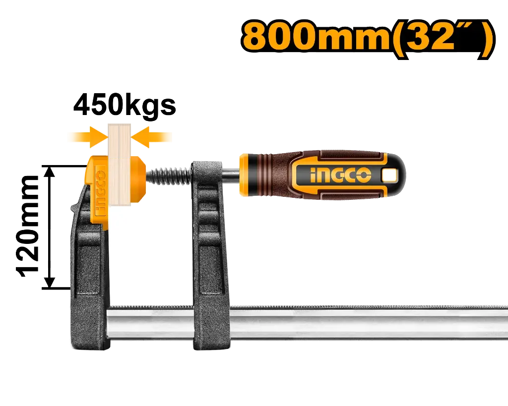[HFC021203] Ingco F Clamp With Plastic Handle [HFC021203]
