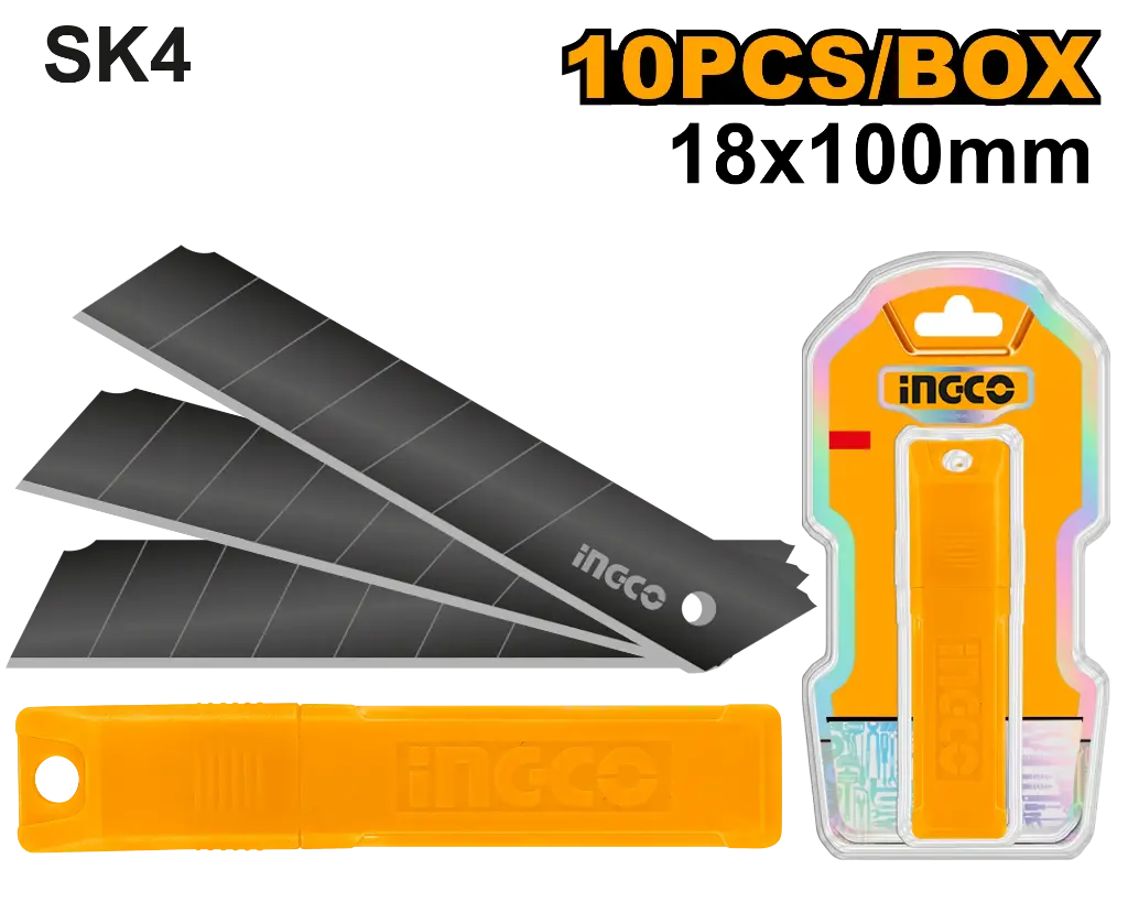 [HKNCB181] Ingco 10 Pcs 18Mm Knife Blades Set [HKNCB181]