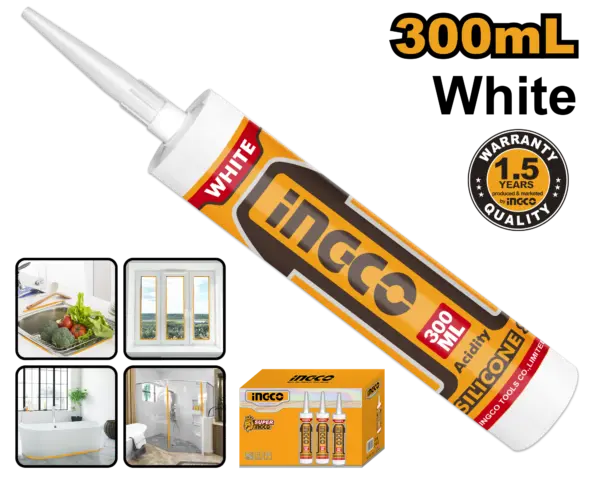 Ingco Acetic White Silicone Sealant [HASS01]