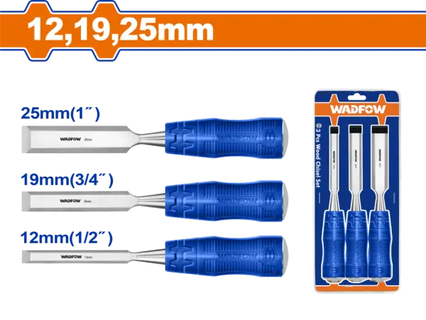 [WWC2203] Wadfow 3 Pcs Wood Chisel Set [WWC2203]