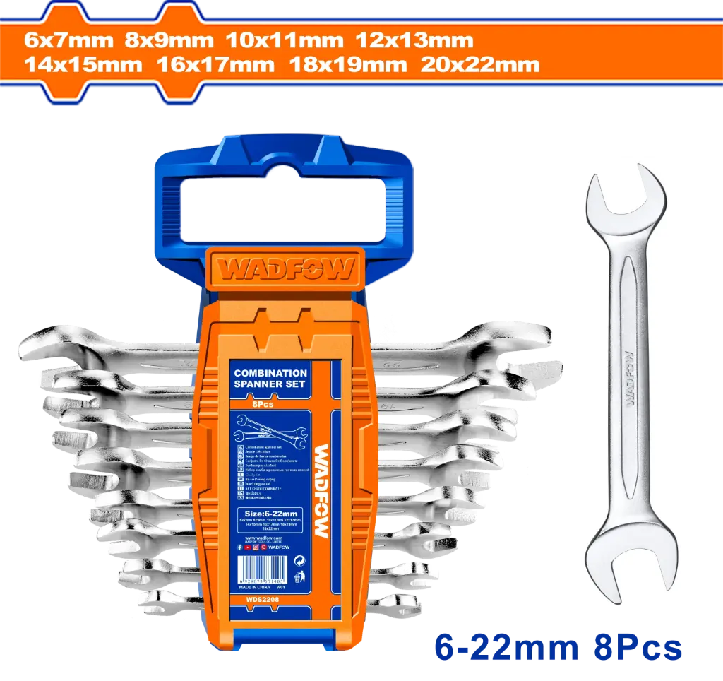 [WDS2208] Wadfow Double Open End Spanner Set [WDS2208]