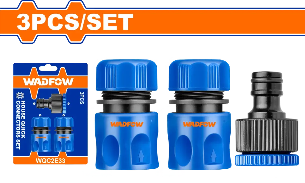 [WQC2E33] Wadfow 3 Pcs Hose Quick Connectors Set [WQC2E33]