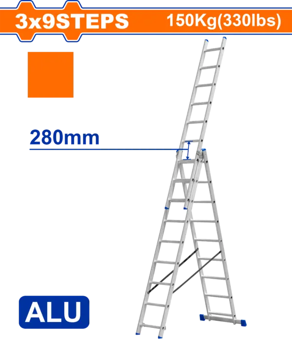 [WLD6H39] Wadfow 3 Section Extension Ladder [WLD6H39]