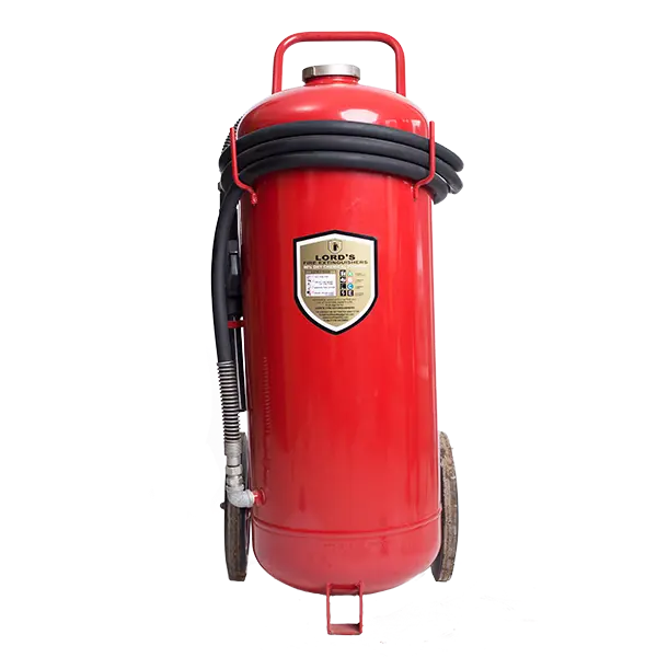 [FIR-07063] Lords 90% Dry Powder Trolley Fire Extinguisher 100Kg( EN615 Approved ISO 9001 Certified )