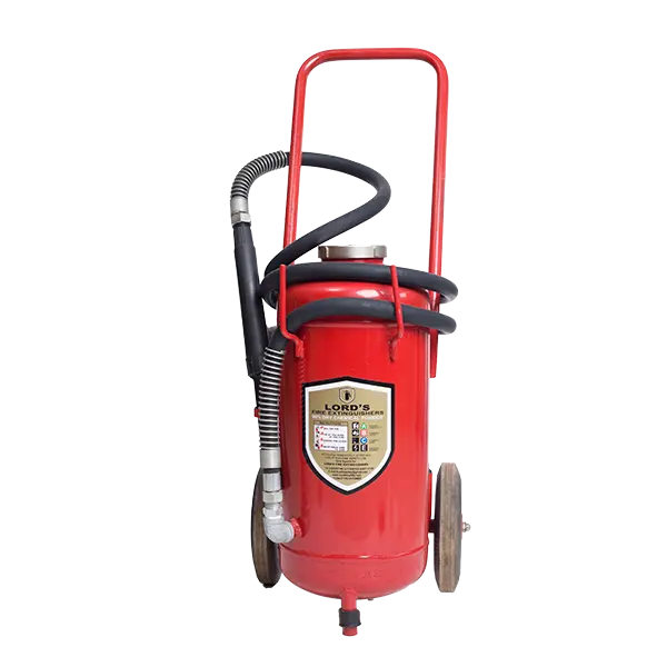 Lords 90% Dry Powder Trolley  Fire Extinguisher 25Kg ( EN3-BSI EN615 Approved ISO 9001 Certified )