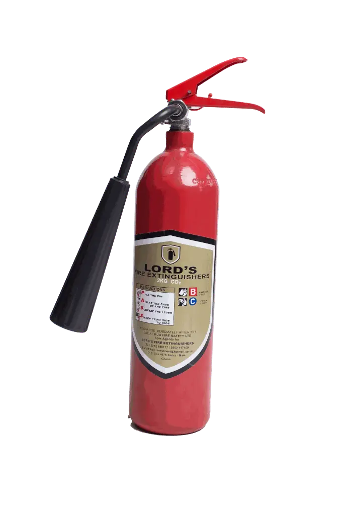 [FIR-07074] Lords Co2 Fire Extinguisher 2Kg ( EN3-BSI Approved ISO 9001 Certified )