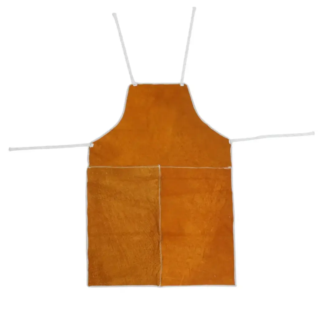 [SAF-07101] Invicto Apron Welder Cowhide Yellow Suede Leather With Eyelets 26*38 Made In Pakistan