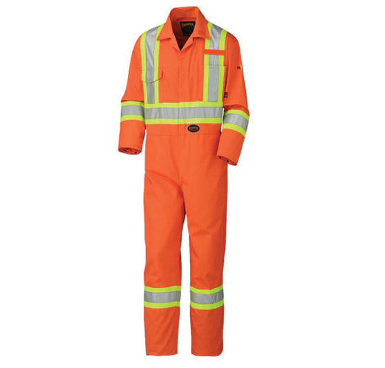 [SAF-07105] Invicto Coverall Anti Flame 190-200 Gsm 100% Cotton With Reflective Tape M (Made In Pakistan)