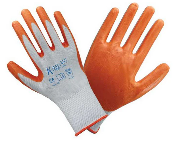 [SAF-07131] Aran Safety Gloves E10 Orange Palm Coated