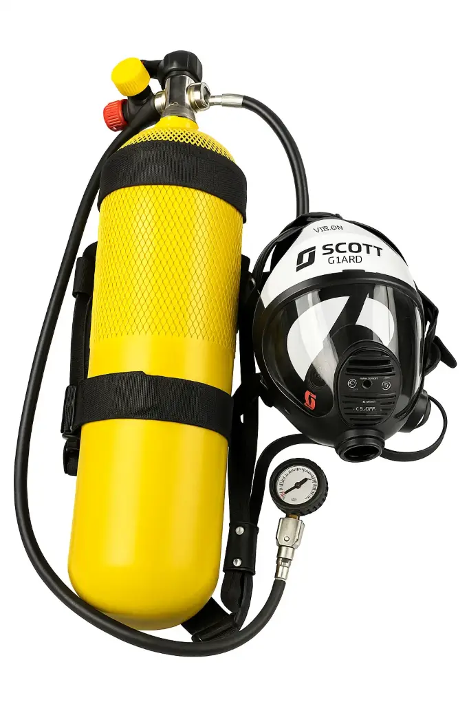 [SAF-07135] Scott Sigma Breathing Apparatus With Visor ( Steel Cylinder) N136:1998 Cl3